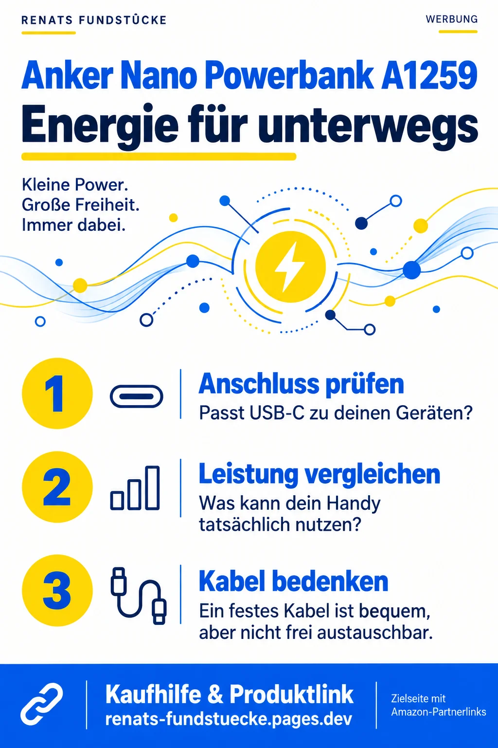 Kaufhilfe zu Anker Nano Powerbank; Symbolgrafik, keine Produktabbildung