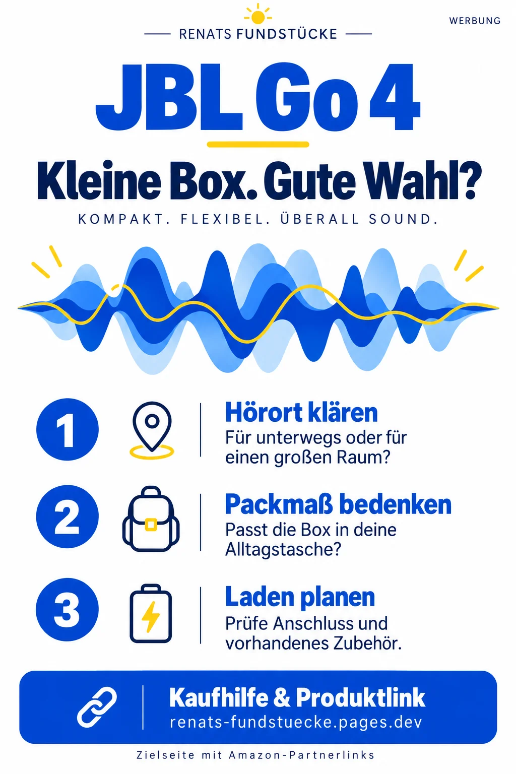 Kaufhilfe zu JBL Go 4; Symbolgrafik, keine Produktabbildung
