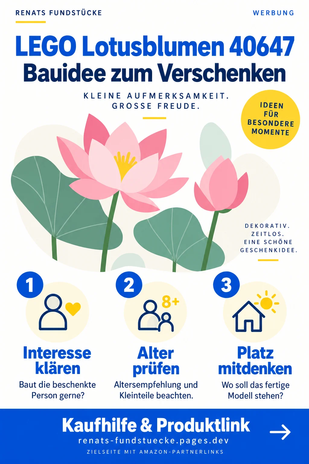 Kaufhilfe zu LEGO Lotusblumen 40647; Symbolgrafik, keine Produktabbildung
